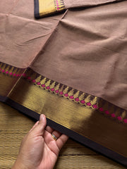 Biscuit shade Kanchi cotton saree ~ Silk Saree Inspired