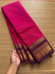 RF424 Magenta Pink shade Kanchi cotton saree