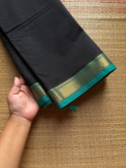 RF988 Black ~ Small border Kanchi cotton saree