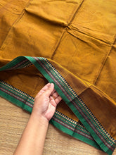 RF454 Dual tone honey shade Mercerised Narayanpet cotton saree with contrast small thread border