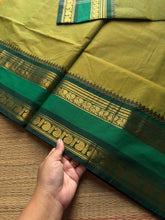 RF945 Dual tone light green Kanchi cotton saree
