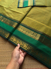 RF945 Dual tone light green Kanchi cotton saree