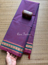 RF3 Dual Tone Soft Kanchi Cotton Saree With Small Thread Border - RF3