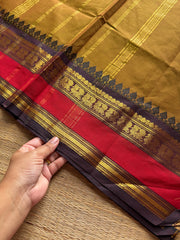 RF1176 Dual tone honey shade ~ Kanchi cotton saree ~ Silk saree inspired