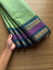 RF948 Dual tone Apple green shade Kanchi cotton saree