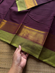 RF856 Coffee Brown shade Kanchi cotton saree