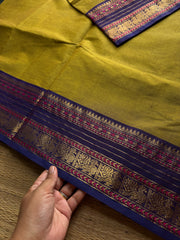 RF877 Dual tone green shade Kanchi cotton saree ~ Silk Saree Inspired