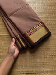 Biscuit shade Kanchi cotton saree ~ Silk Saree Inspired