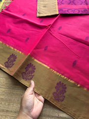 RF1108 Negamam Pure Cotton Saree ~ Pink Shade