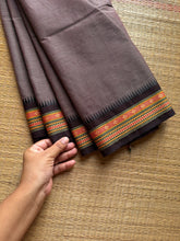 RF999 Grey ~ Small thread border Kanchi cotton saree