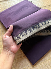 RF222 Brown shade Mercerised Narayanpet cotton saree