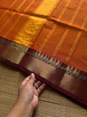 Orange shade Kanchi cotton saree ~ Silk Saree Inspired
