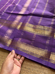 RF627 Monotone dual shade lavender tone Kanchi cotton saree