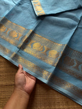RF1365 Monotone Pastel blue ~ Kanchi Cotton Saree