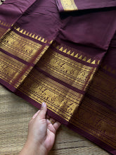 RF1363 Deep maroon ~ Kanchi Cotton Saree with Rettapet border