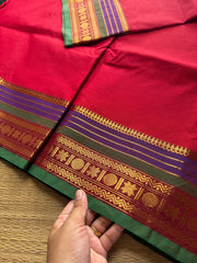 RF763 Reddish maroon shade Kanchi cotton saree ~ Silk Saree Inspired