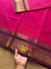RF424 Magenta Pink shade Kanchi cotton saree