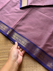 RF997 Pastel pink shade ~ Small border Kanchi cotton saree