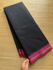 RF360 Soft Kanchi Cotton small thread border saree with handmade thread buttas