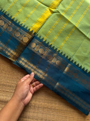 RF1116 Apple green shade Kanchi cotton saree