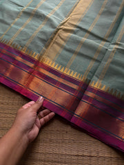 RF1429 Pastel blue dual tone Kanchi cotton saree