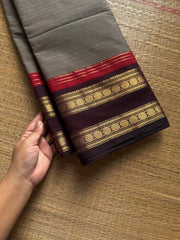 RF1417 Dual tone grey Kanchi cotton saree