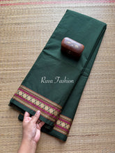 RF7 Green Shade Soft Kanchi Cotton Saree with small thread border - RF7