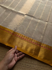 Cream shade Kanchi cotton saree ~ Silk Saree Inspired