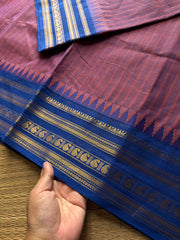RF767 Dual tone muted purple shade Kanchi cotton saree