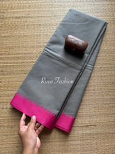 RF11 Grey Shade Soft Kanchi Cotton Saree with small thread border - RF11