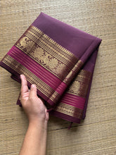 RF339 Dark onion pink shade shade Kanchi cotton saree with silk saree inspired Zari border