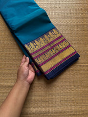 RF808 Peacock blue shade Kanchi cotton saree