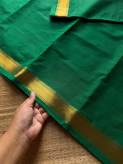 RF991 Green ~ Small border Kanchi cotton saree