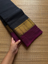RF788 Soft Fabirc Kanchi cotton saree ~ Black