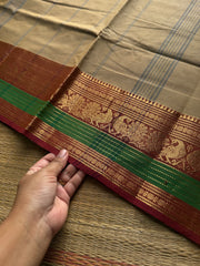 RF946 Beige shade Kanchi cotton saree