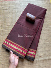 RF9 Maroon Shade Soft Kanchi Cotton Saree with small thread border - RF9