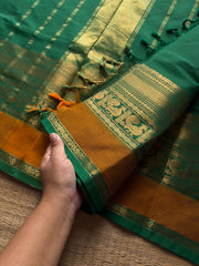 RF1421 Green shade Kanchi cotton saree