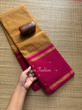 RF27 Yellow & green mixed shade with dark pink Vintage Style Border with checks pattern & handwoven Buttas on the border - RF27