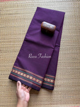 RF8 Purple Shade Soft Kanchi Cotton Saree with small thread border - RF8