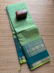 Apple Green shade Kanchi cotton saree