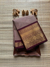 Kanchi Cotton Zari Border Plain Saree - RF001