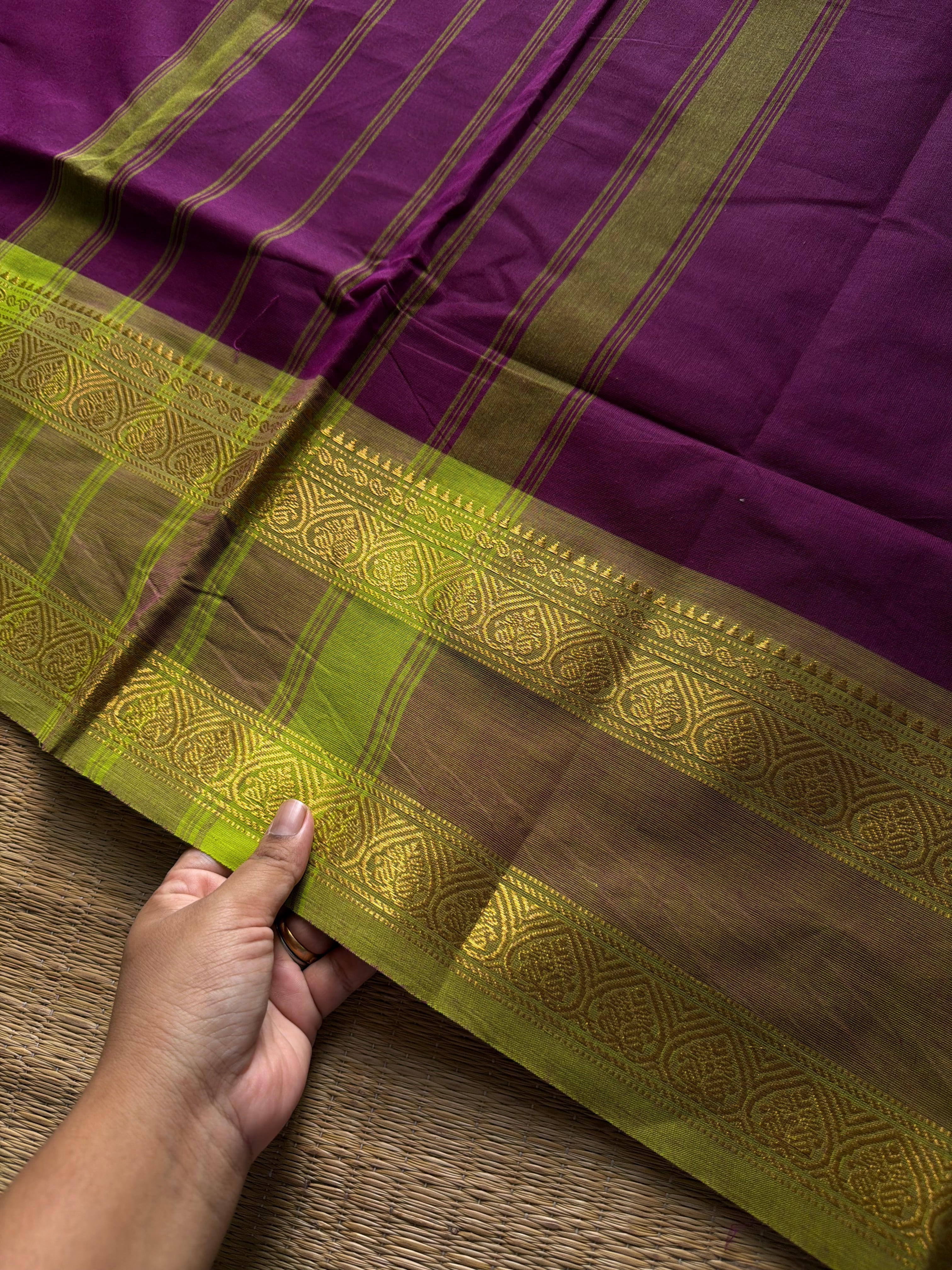 RF1422 Magenta pink Kanchi cotton saree