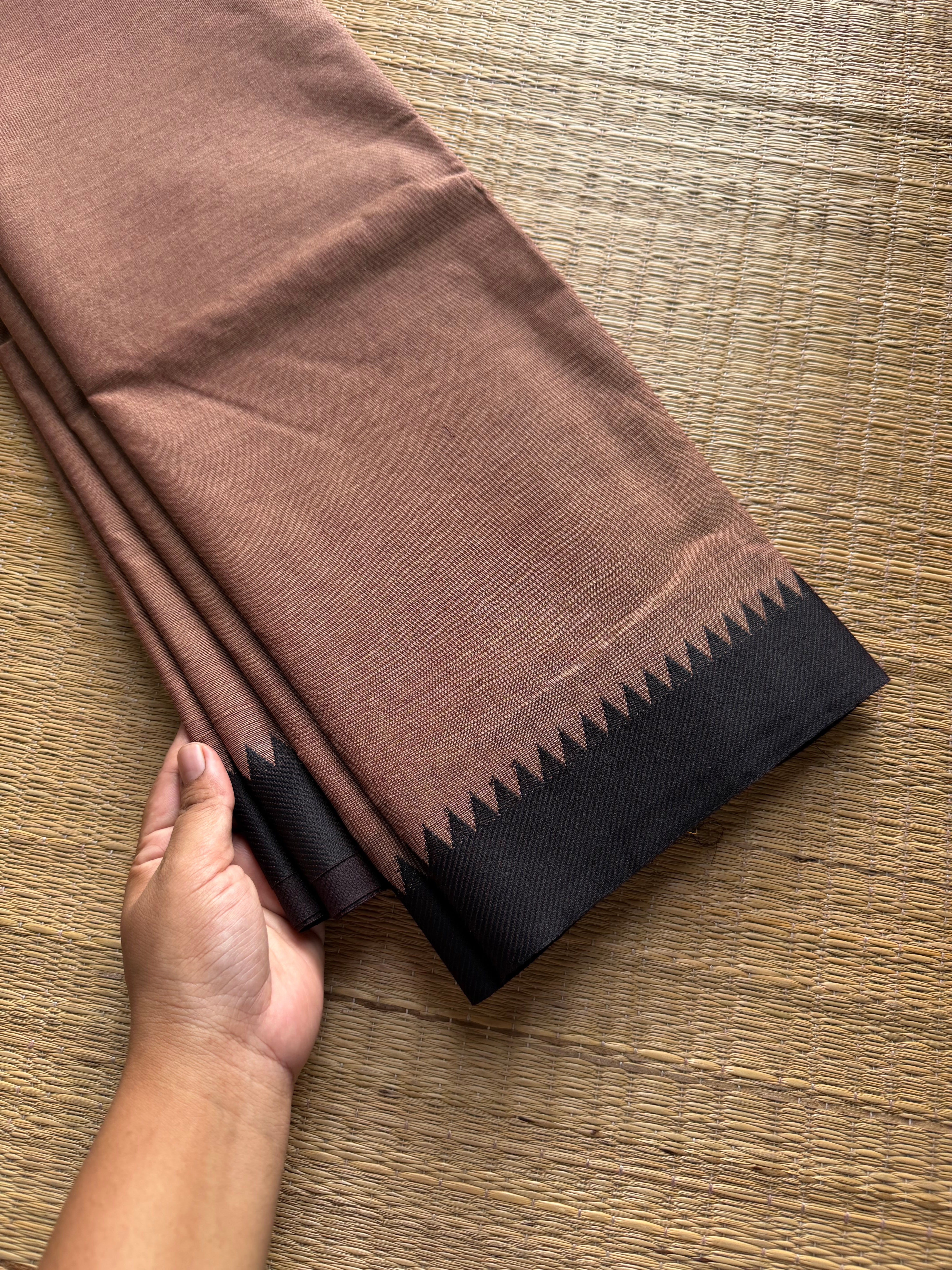 RF963 Biscuit shade Kanchi cotton saree