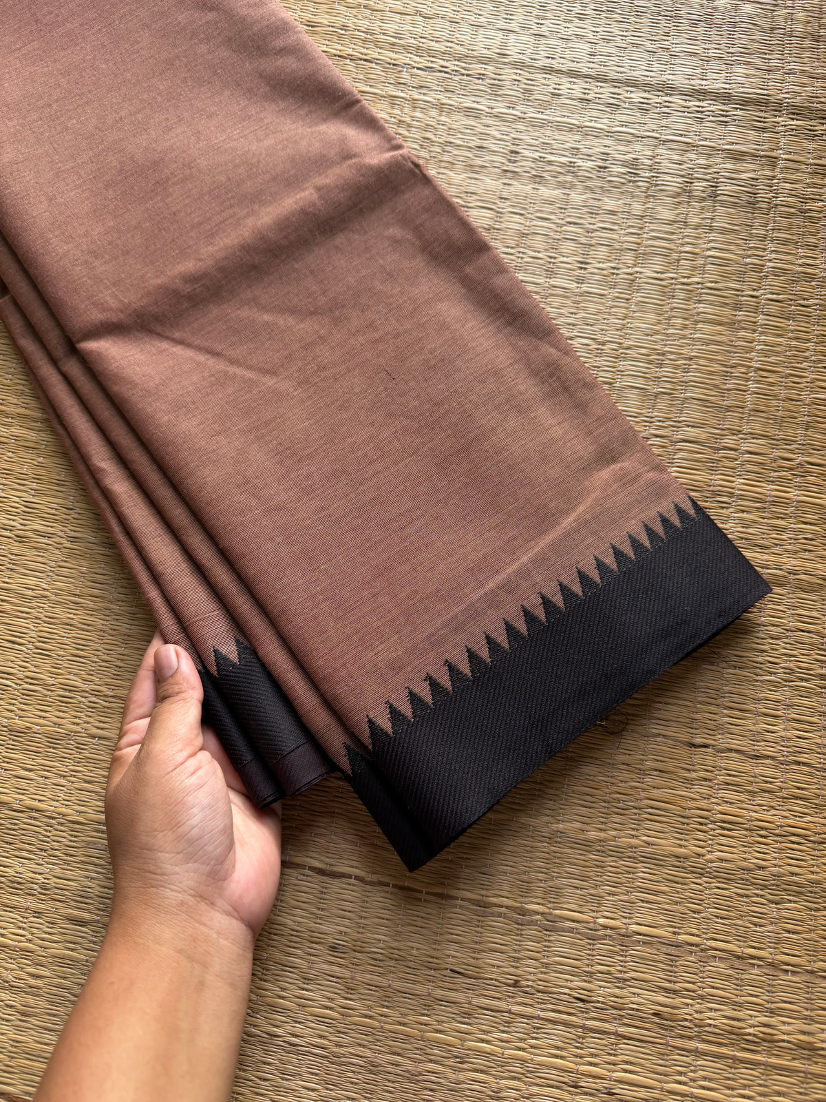 RF963 Biscuit shade Kanchi cotton saree