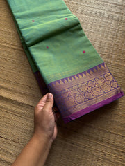 RF961 Apple green shade Kanchi cotton saree