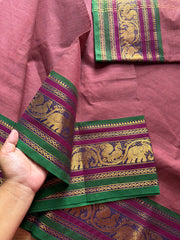 RF630 Mauve Pink Shade Kanchi cotton saree