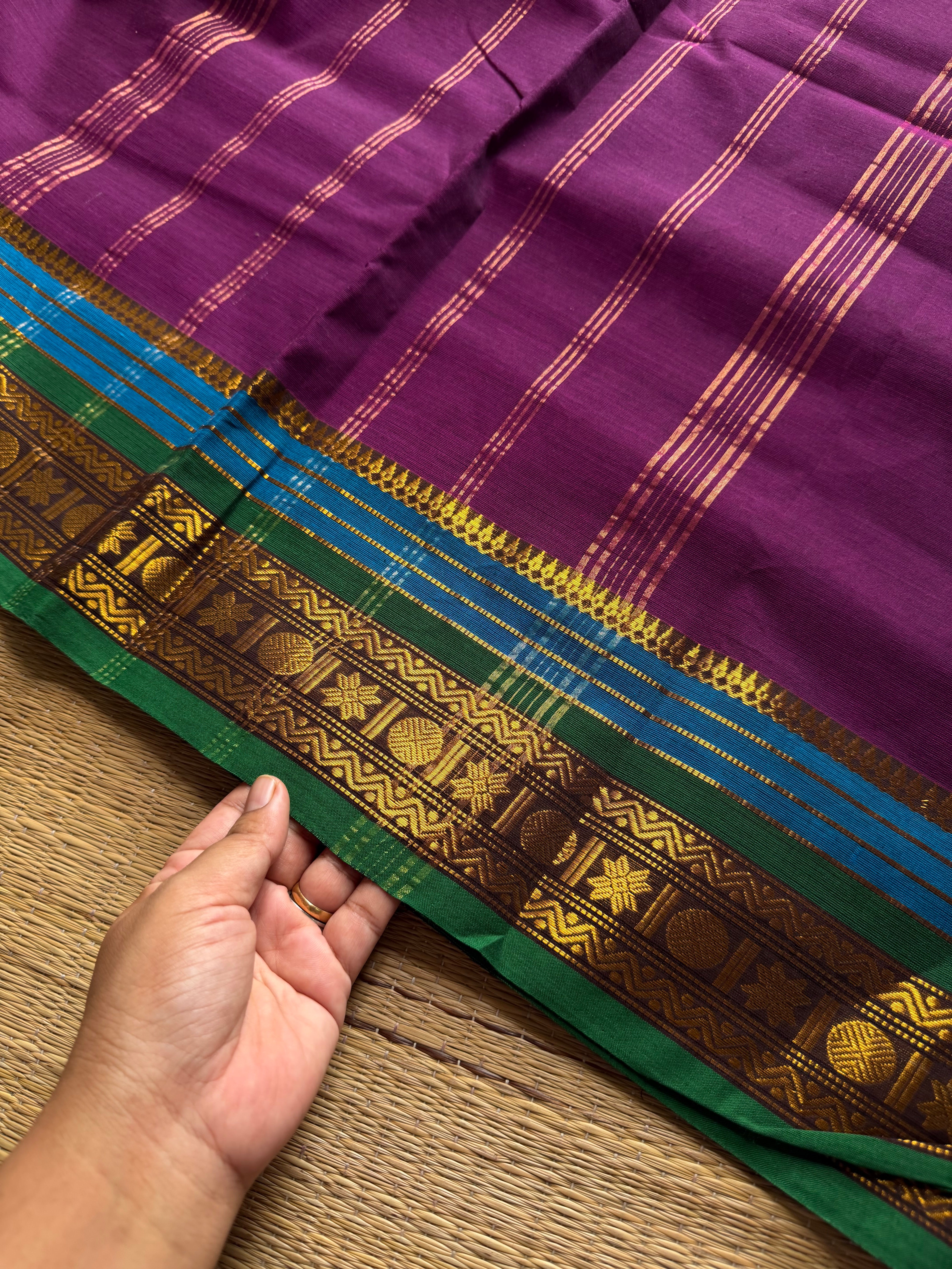 RF1227 Purple shade Kanchi cotton saree ~ Silk saree inspired