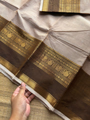 RF1005 Half white shade ~ Kanchi cotton saree