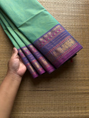 RF953 Apple green shade Kanchi cotton saree