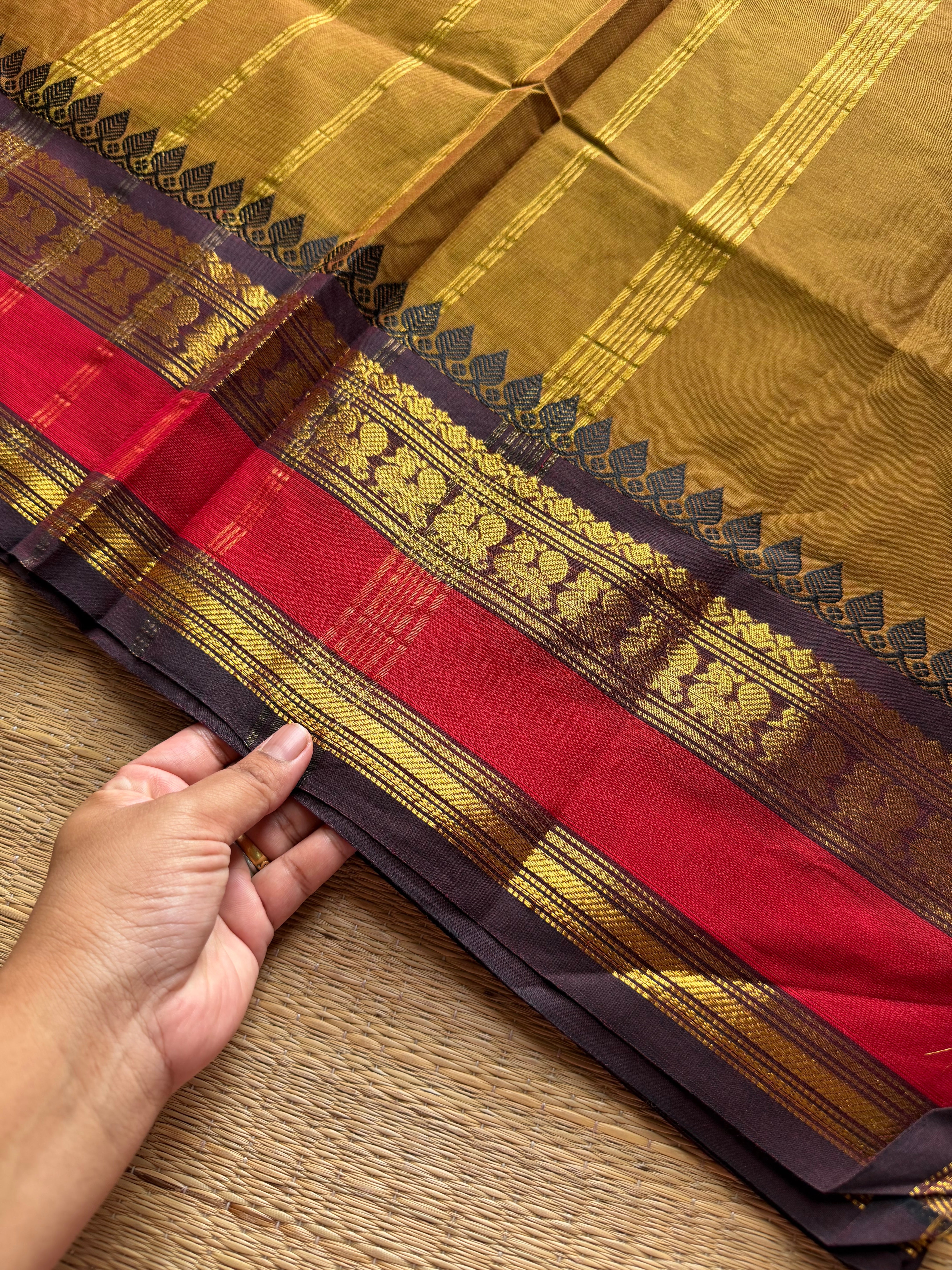 RF1176 Dual tone honey shade ~ Kanchi cotton saree ~ Silk saree inspired